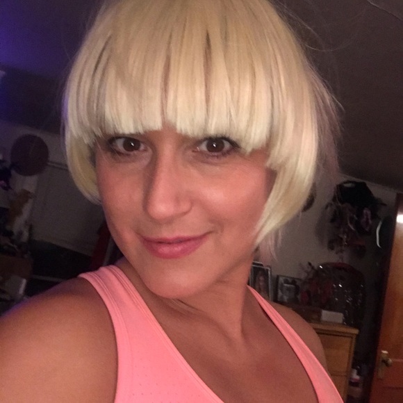 Blonde hair clip in bangs lace lined synthetic pretty platinum extensions NEW - Picture 8 of 8